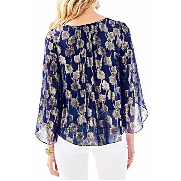 FINAL DAY! Lilly Pulitzer Beccer Silk Clip Top - Picture 3 of 4